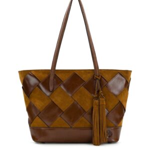 Verzi Tote - Suede Leather Weave