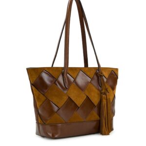 Verzi Tote - Suede Leather Weave