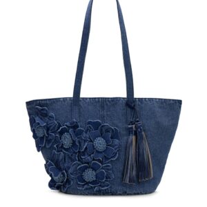 Marconia Tote - Floral Applique Denim